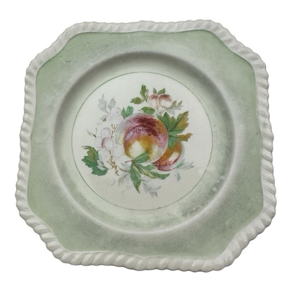 Johnson Bros Square Plates Made in England Pastel Border Fruit Designs 7.5” - Picture 3 of 11